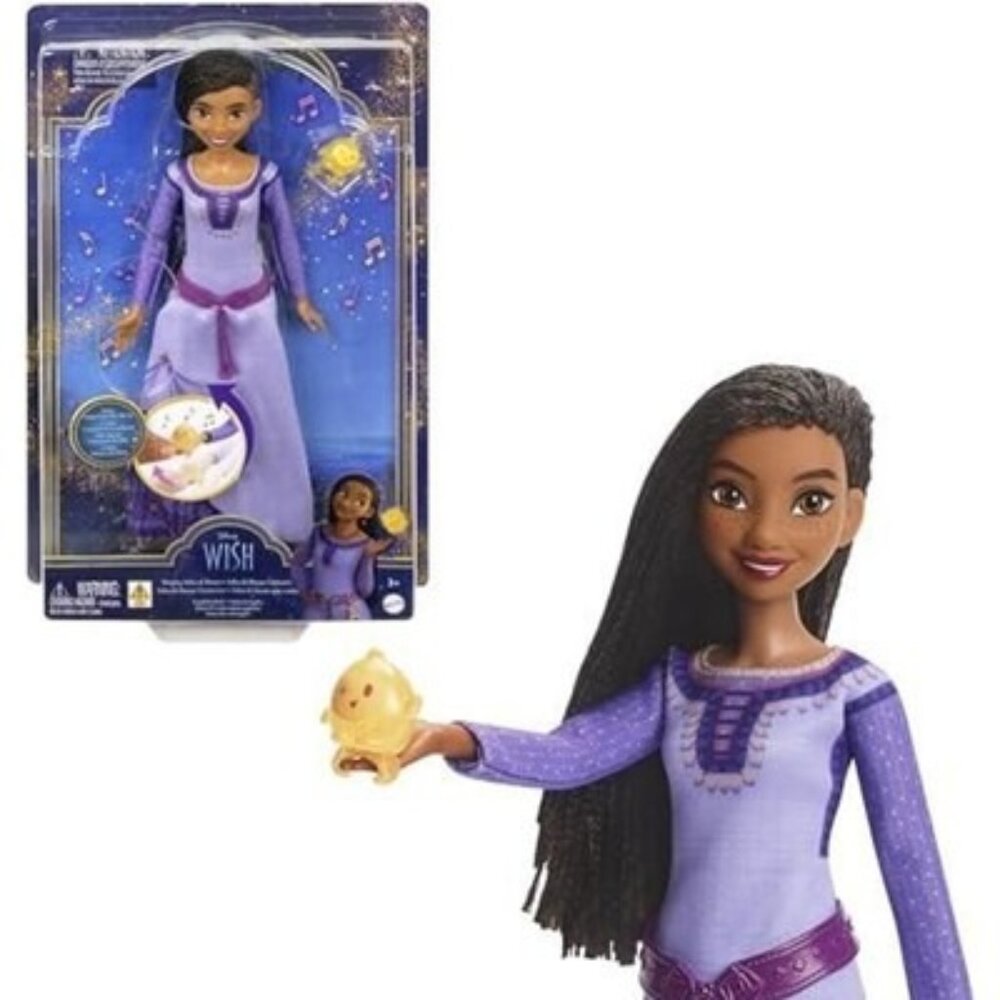 Disney Wish Singing Asha Doll With Star Accessory Purple Dress Case Pack Of 10